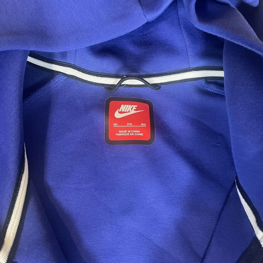 Nike Tech Fleece Hoodie Jacket Mens 3XL Blue Full Zip Windrunner HV0949-539